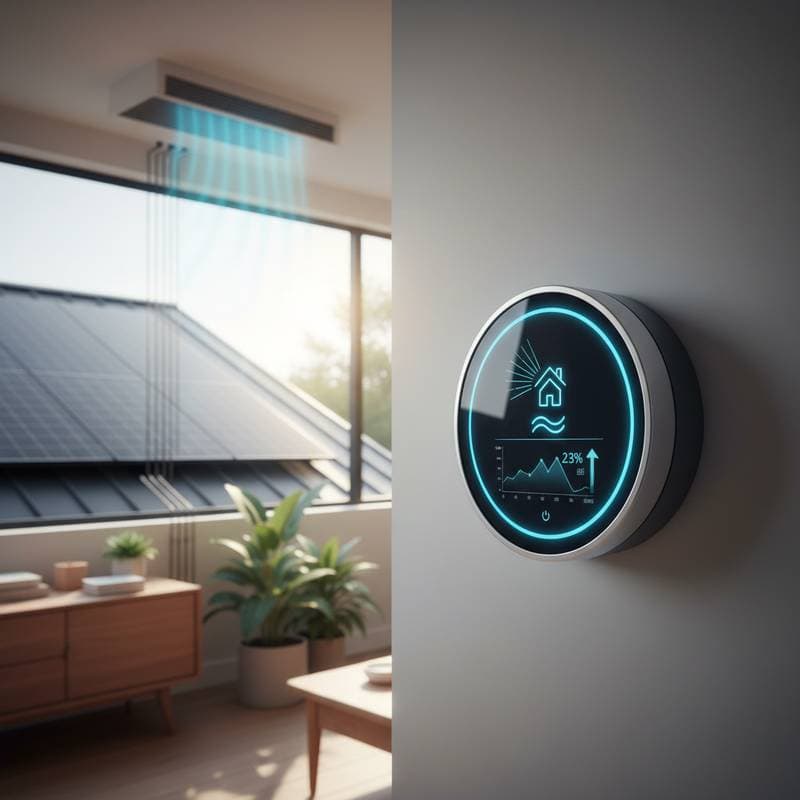 Image for Smart Thermostats Add 23% to Solar Panel Savings