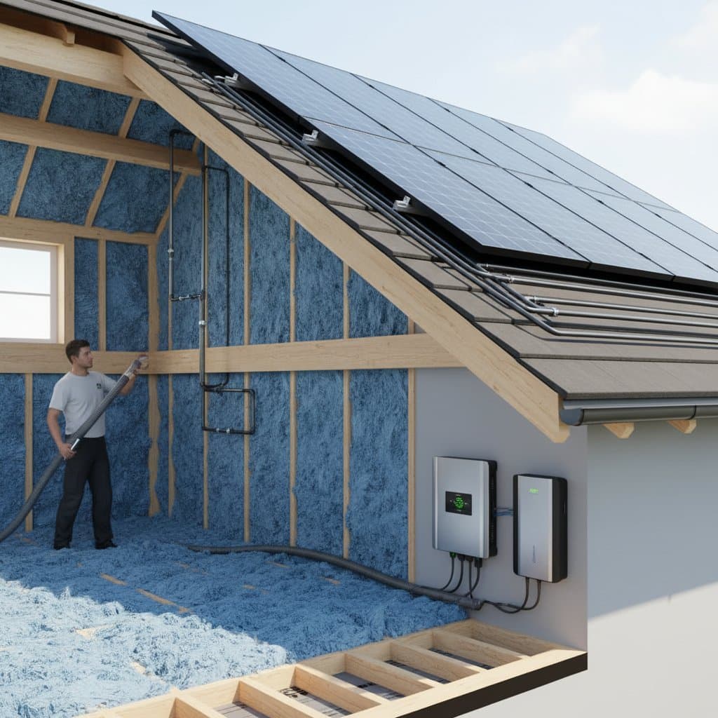 Image for Attic Insulation Plus Solar Cuts Energy Bills 60%
