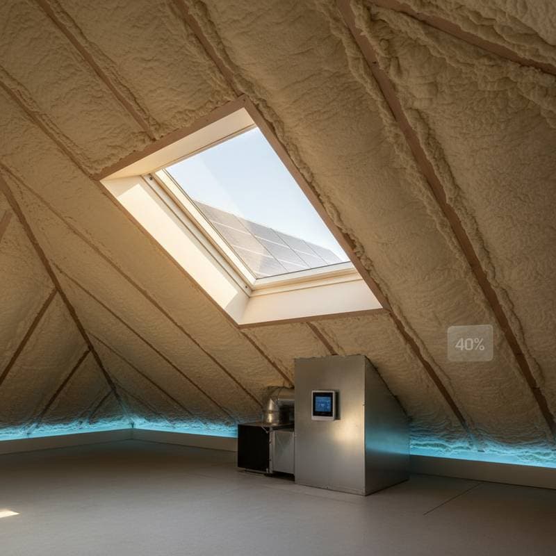 Image for Spray Foam Attics Unlock 40% More Solar Savings