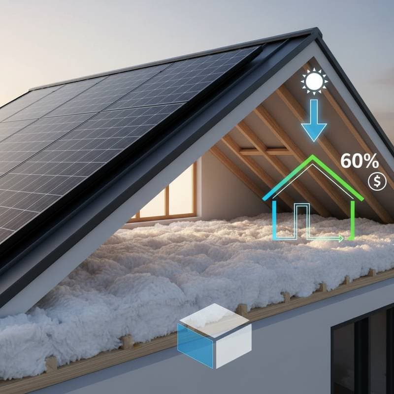 Image for Attic Insulation First, Solar Second Cuts Bills 60%