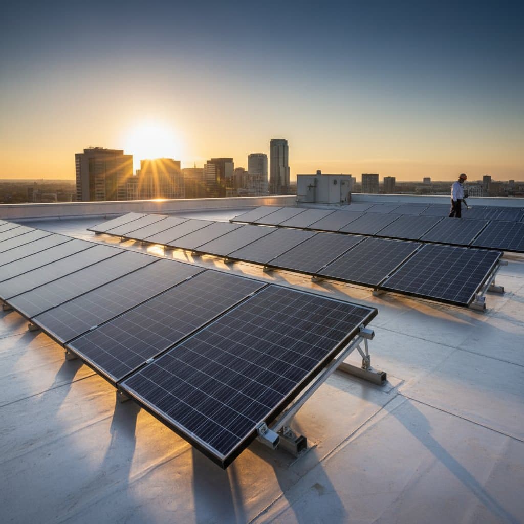 Image for Bifacial Panels Capture 30% More Rooftop Energy