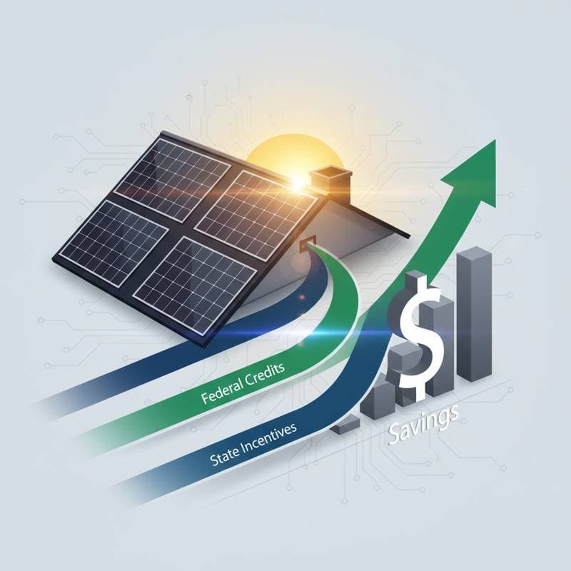 Featured image for Stack Federal and State Solar Credits for Maximum Savings