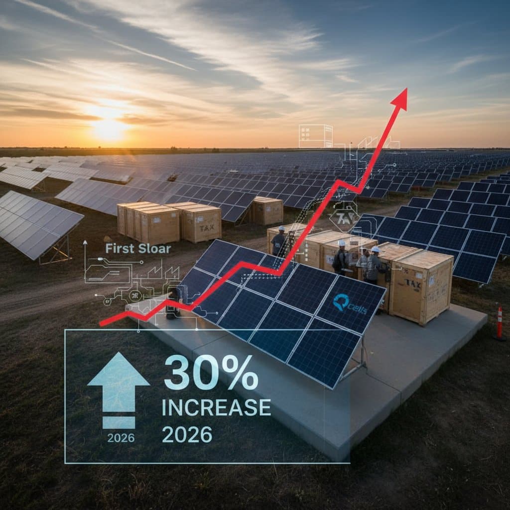 Image for Solar Panel Costs Jump 30% as 2026 Tariffs Loom