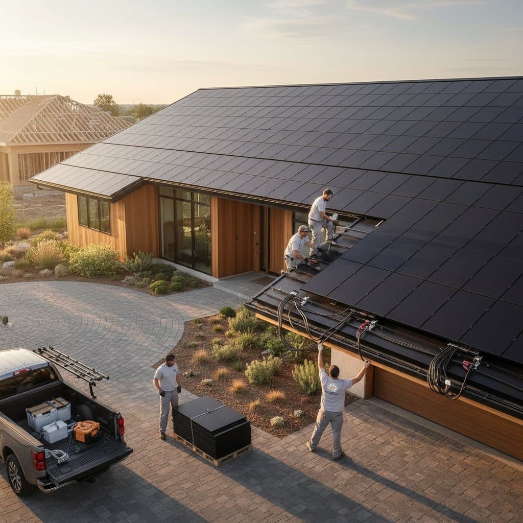 Image for Pre-Wired Solar Roofs Cut Installation Time in Half