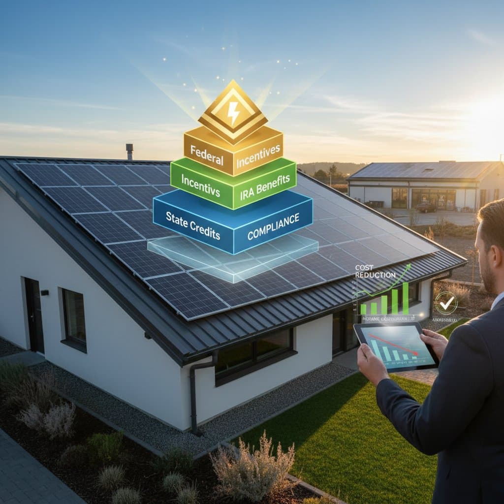 Image for Stack Federal and State Solar Credits to Cut Costs