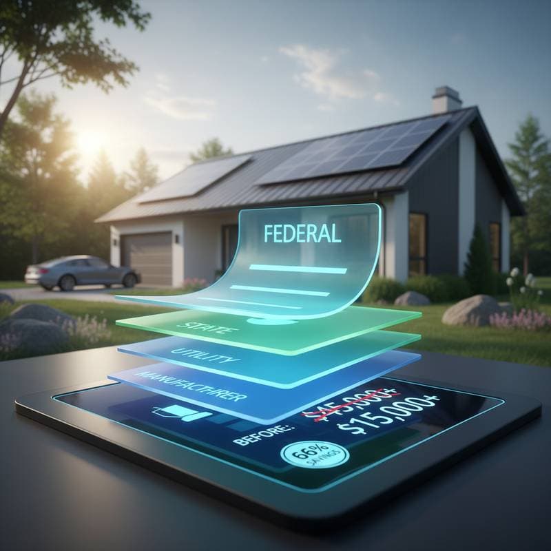 Featured image for Stack Rebates Cut Solar Costs by Two-Thirds