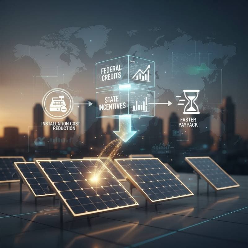 Featured image for Stack State and Federal Solar Credits to Cut Payback