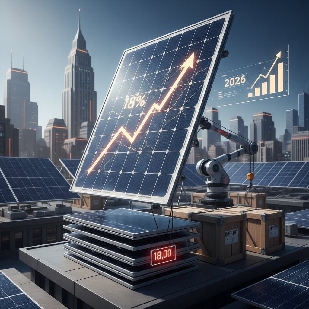 Image for Solar Module Prices Jump 18% Before 2026 Tariffs Hit