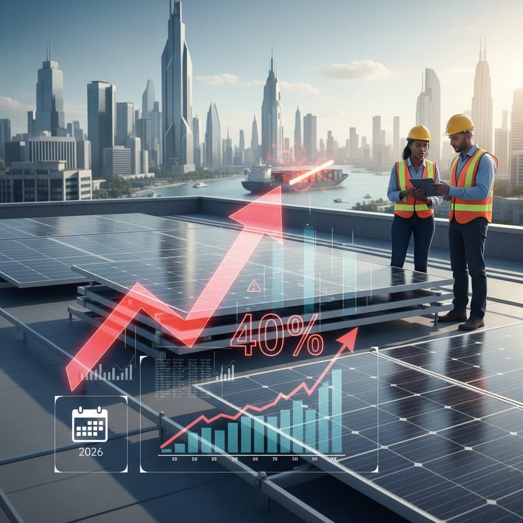 Image for Solar Panel Prices Surge 40% as Asia Tariffs Hit