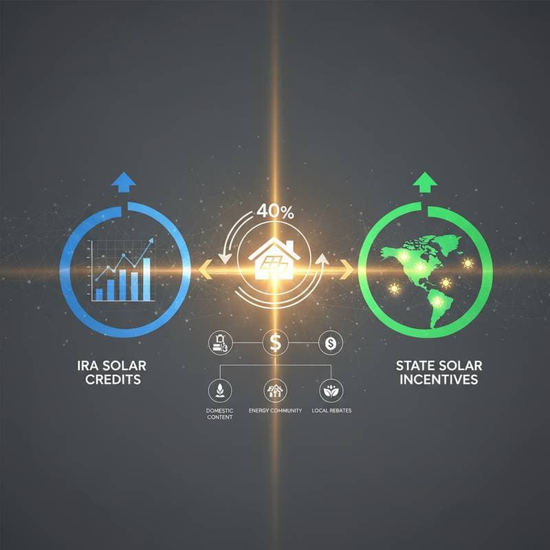 Image for Stack IRA Credits with State Solar Incentives for 40% Savings
