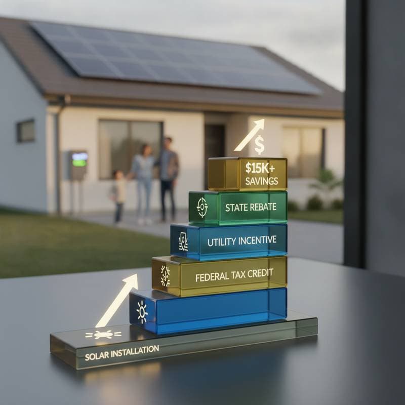 Featured image for Stack Multiple State Rebates for 15K+ Solar Savings
