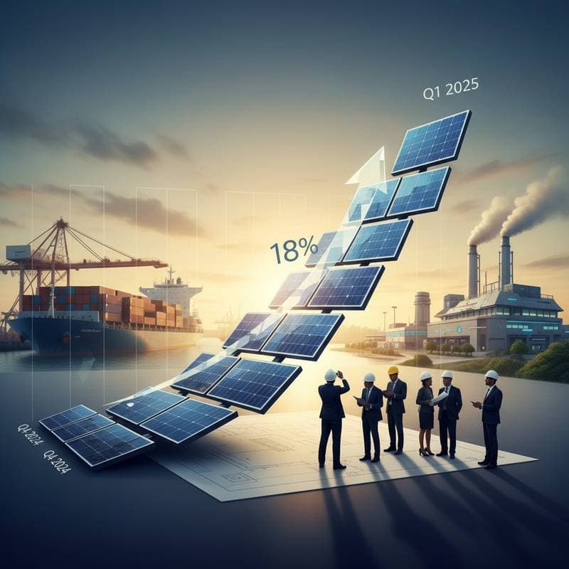 Image for Solar Tariffs Drive 18% Panel Price Jump in Q1